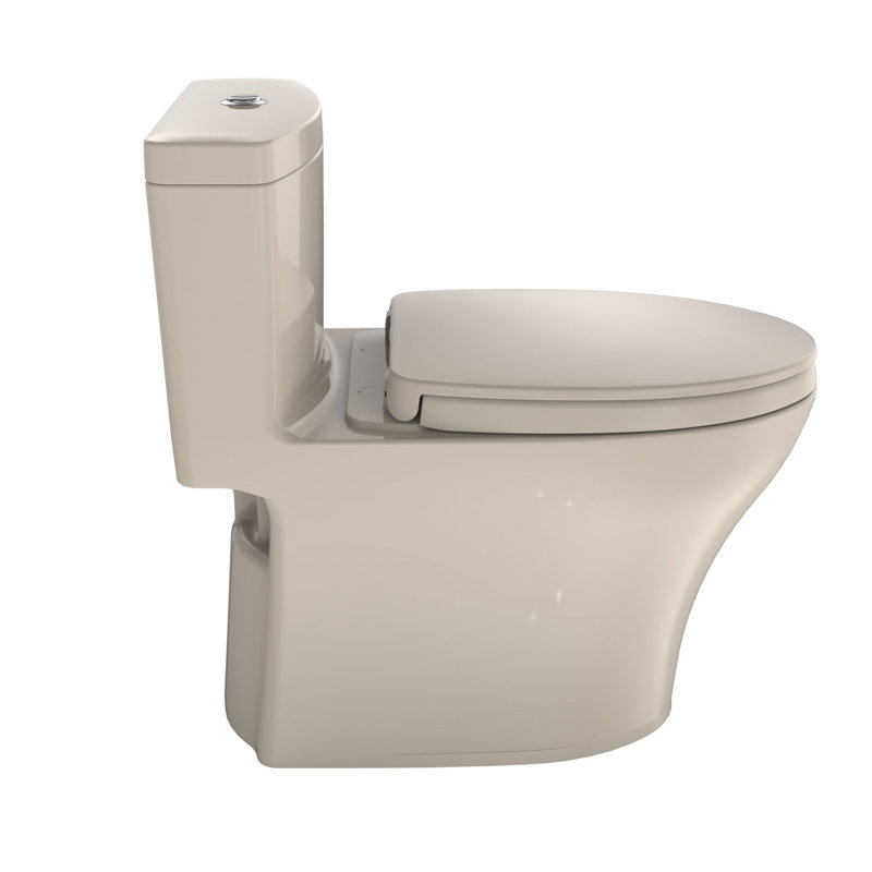 Aquia® IV Dual-Flush Elongated One-Piece Toilet with Glazed Surface (Seat Included), Cotton White