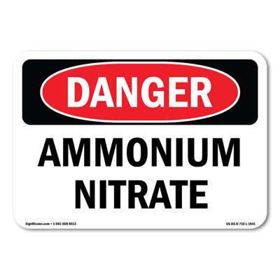 Ammonium Nitrate Decal 18" X 12"