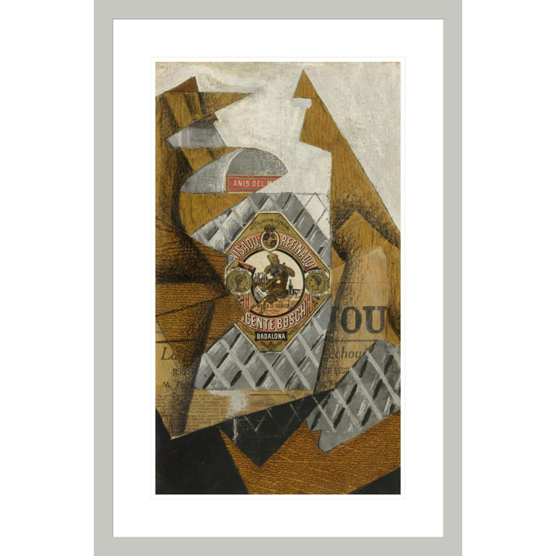 «La Bouteille d'Anis» par Juan Gris, impression giclée encadrée, H 29,5 po x l 19,52 po