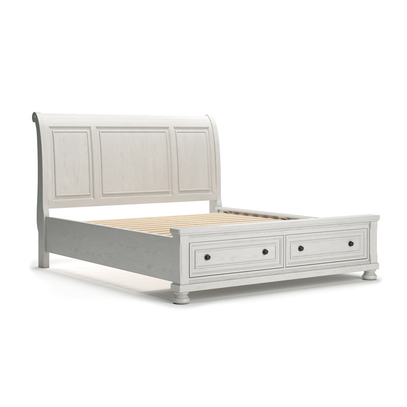 Geovana Sleigh Storage Bed, California King