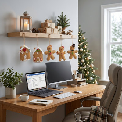 Ensemble de 5 décorations de Noël en pain d'épices