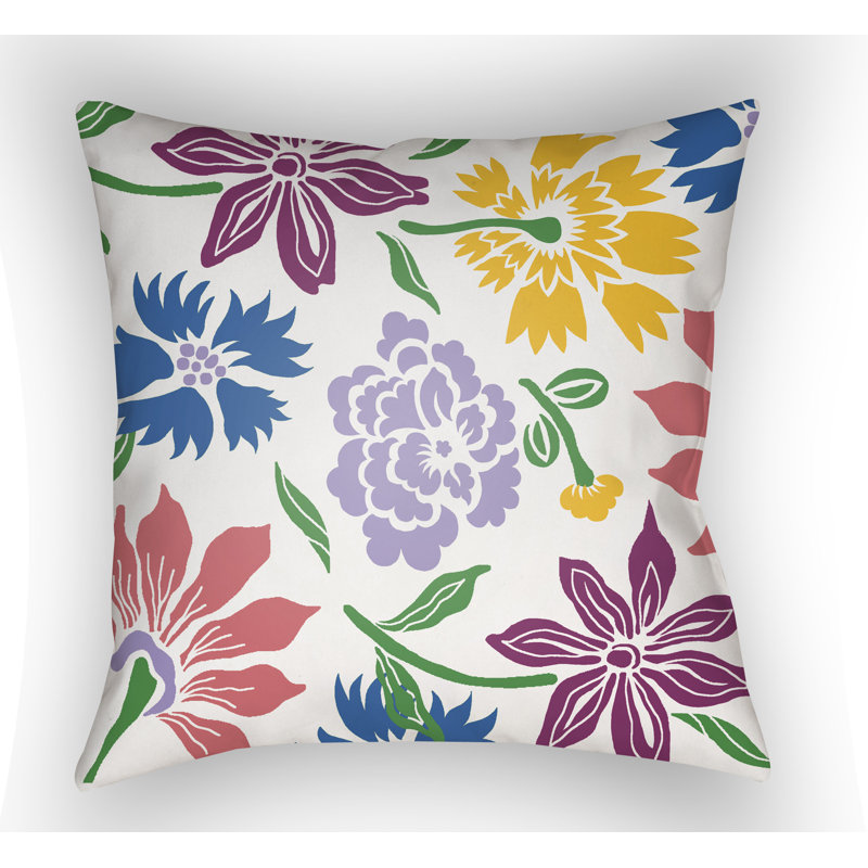 Moody Floral Floral Throw Pillow, null, null