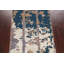 Tapis unique gris / ivoire / bleu noué à la main nouvel âge 4 pi 11 po x 7 pi 11 po