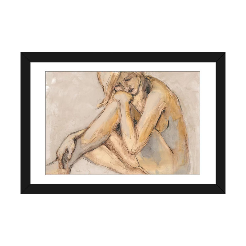 «Laying Low II» par Liz Jardine - impression sur toile tendue, H 24 po x l 32 po x P 1 po, Papier beaux-arts encadré noir