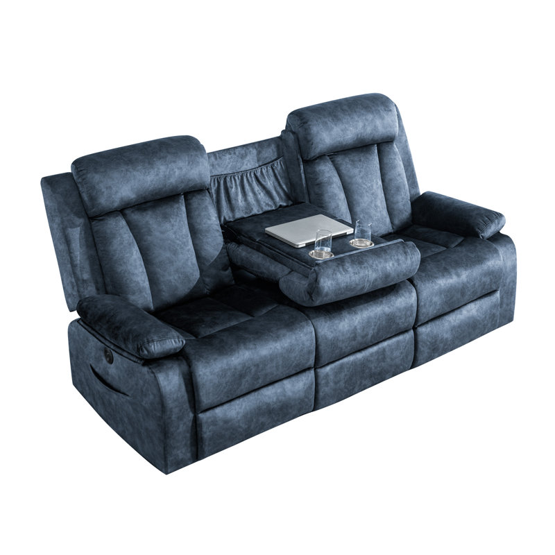 Canapé inclinable électrique Gerrilyn, Bleu
