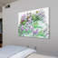 «Mouse and Flowers», reproduction sur toile tendue-25597042