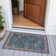 Machine Washable Indoor/Outdoor Xhevrie Teal Rug