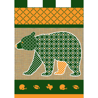 Drapeau de jardin ours en polyester 2 côtés 1 pi 5 po x 1 pi