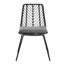 Chaise d'extérieur grise avec housses de coussin - Design transitionnel