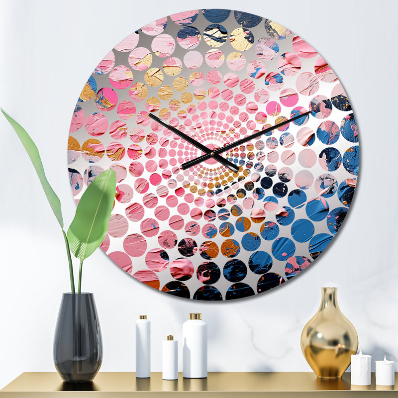 Marjani - Horloge murale peinture abstraite, Petit