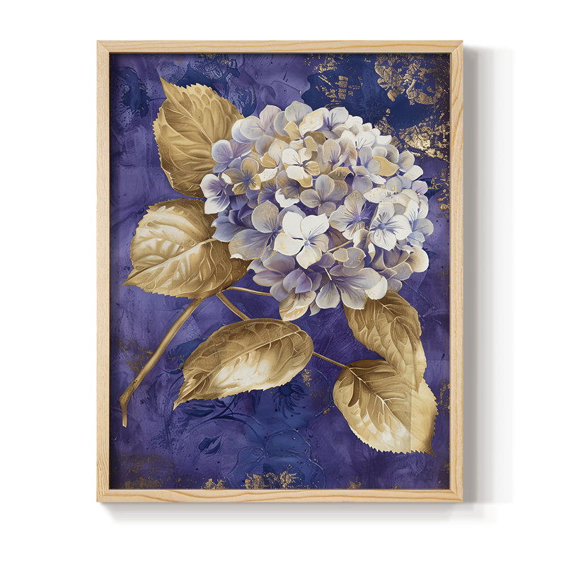 Reproduction encadrée FLORAL Series CCXIV - bois massif, H 11 po x l 9 po