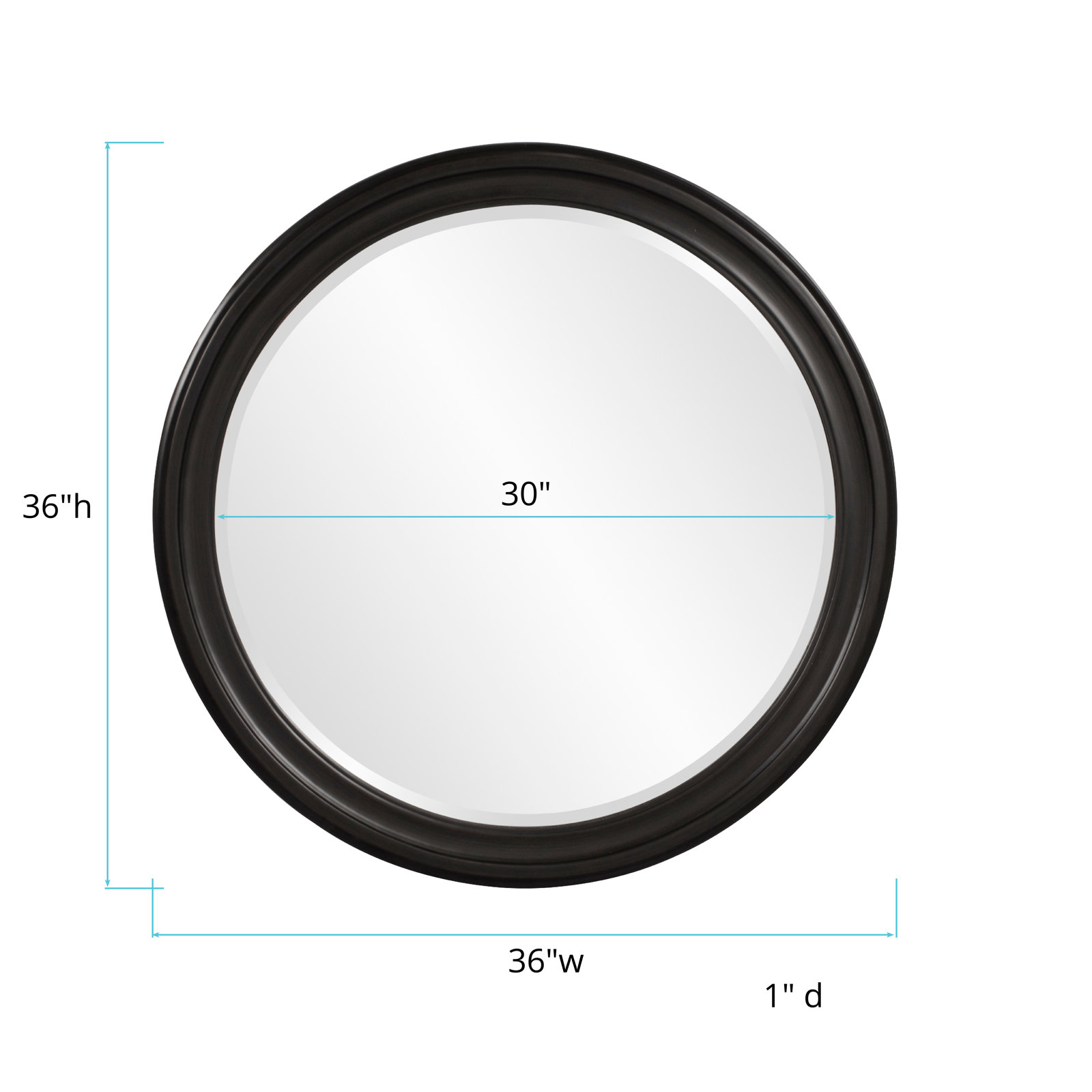 Talvi 36" Accent Mirror, Black