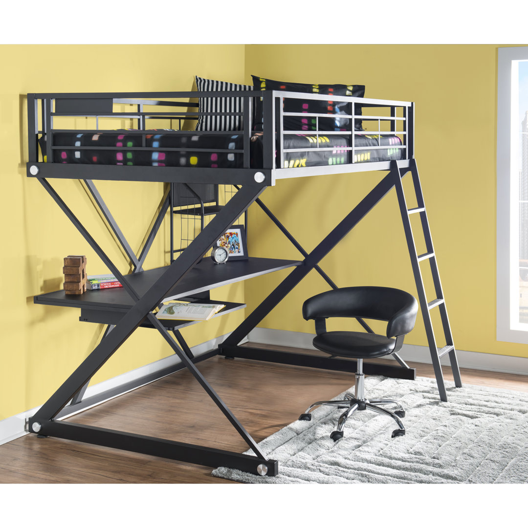 Modoc Full Metal Loft Bed with Bookcase by Isabelle & Max Isabelle & Max™