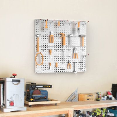 Metal Pegboard Wall Organizer