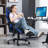 PU Leather Gaming Chair With Footrest And Massage Lumbar Support-152754391