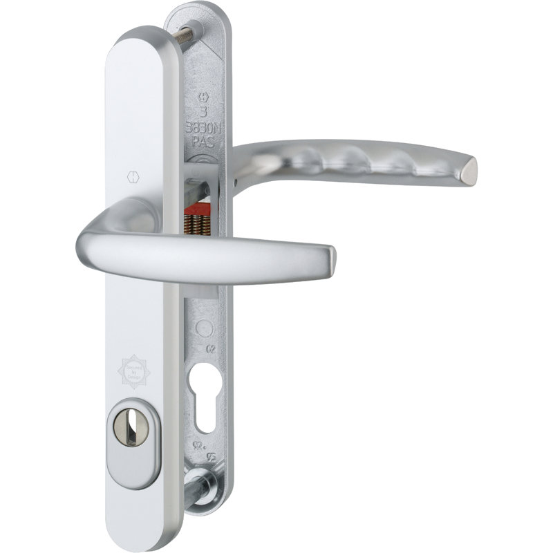 Atlanta Exterior Mortise Door Handle, Aluminium Sliver, universal