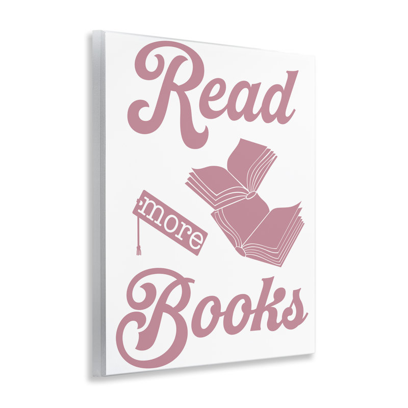 Lire plus de livres, plaque murale rose, design par Marcus Prime
