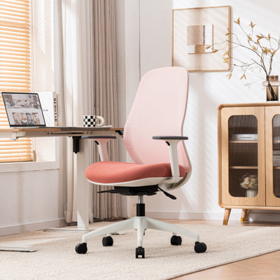 Ergonomic Mesh Office Chair With Adjustable Seat Cushion, High Back Home Desk Chair With Lumbar Support, Breathable Swivel Gaming Chair Adjustable Hei