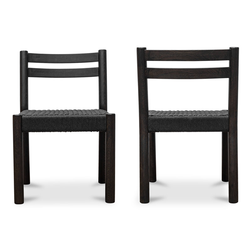 Finn Solid Wood Dining Chair, Black