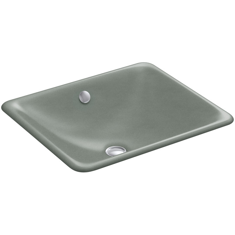 Iron Plains Dual-Mount Bathroom Sink, Basalt