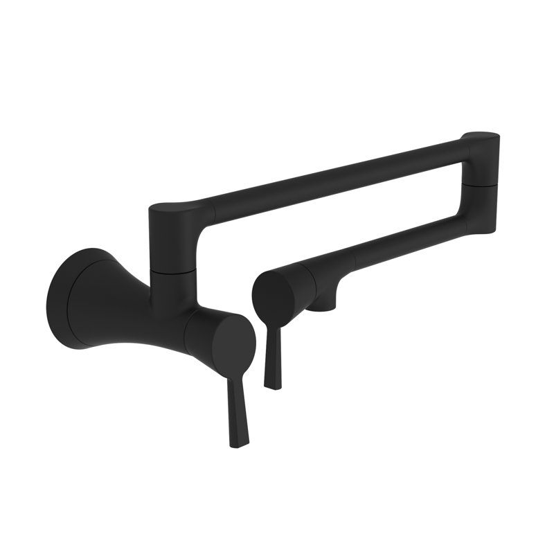 Vespera Wall Mount Pot Filler, Flat Black