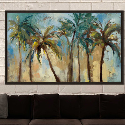 «Island Morning Palms», reproduction de peinture acrylique