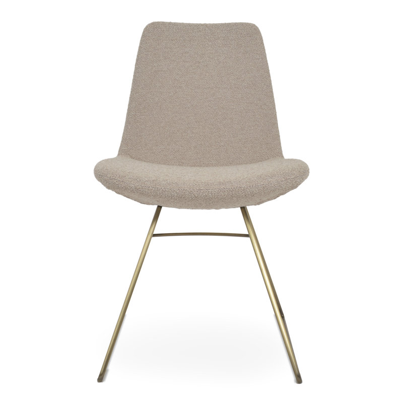 Chaise d'appoint en fil Eiffel en laine, Beige, Os