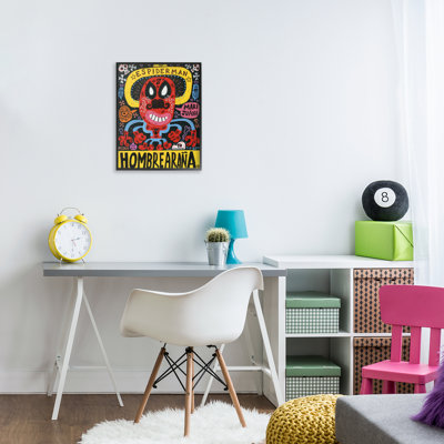 Iconic Superhero Character Collage Framed Giclee, design by Jorge R. Gutierrez