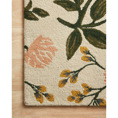 Tapis rosé Rifle Paper Co. x Loloi Joie