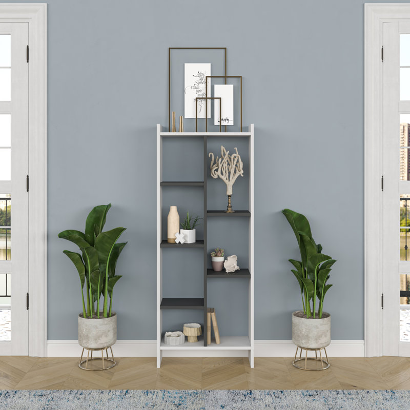 Gjylnaze Bookcase, White/Anthracite
