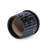 Handmade Ceramic Flower Pot With Groove Pattern, 6 & 8 Inch Diameter, Black Color For Orchids, Indoor/Outdoor Use On Windowsill & Bookshelf, Breathable Clay With Saucer-1728236715