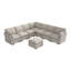 Canapé modulaire modulaire à 6 places avec repose-pieds et rangement, meubles de salon-880048164-880048160