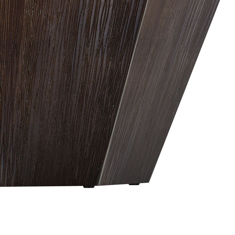 Table basse octogonale en bois d'hévéa noyer noir, table basse, salon et chambre à coucher, Noyer