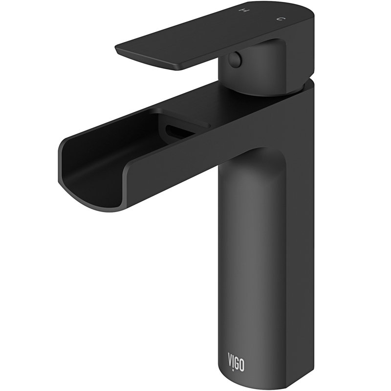 Ileana 7" H Single Handle Single Hole Bathroom Faucet, Matte Black