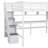 Kids Full Solid Wood Loft Bed with Built-In Desk and Shelves-1253562810