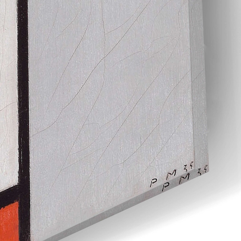 "Composition No. 1 gris et rouge, 1935" par Piet Mondrian, H 12 po x l 12 po x P 0,13 po
