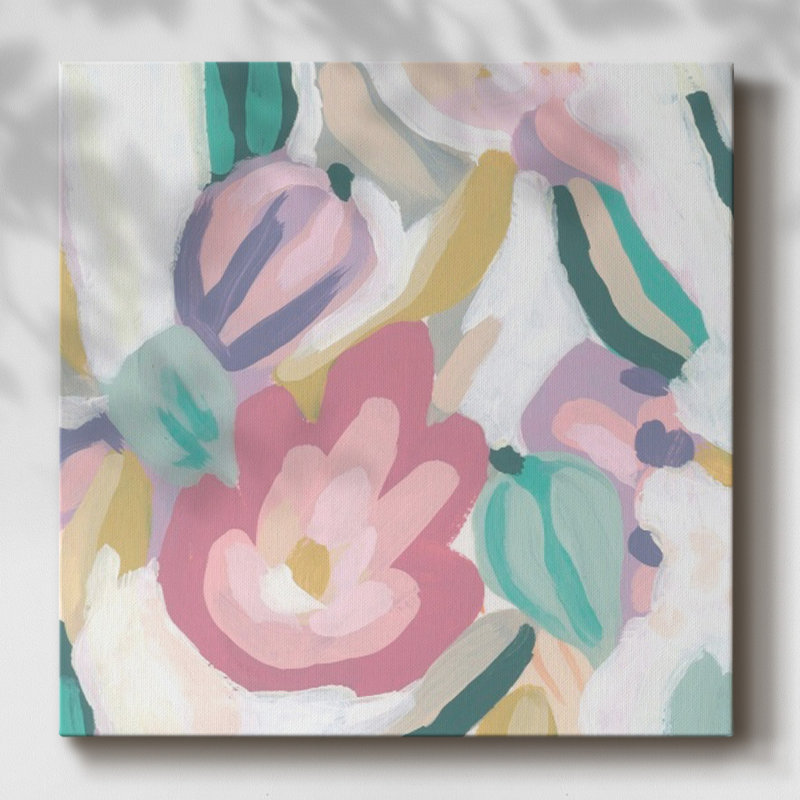 Floral Rapport III-Gallery, toile tendue, H 32 po x l 32 po x P 1,5 po
