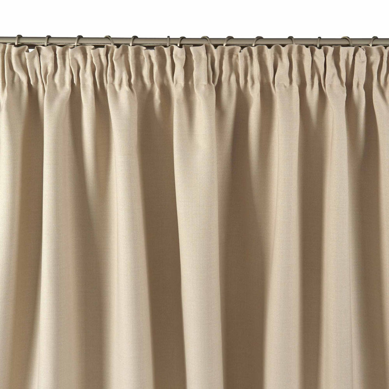 Lina Blackout Single Curtain Panel, 200 W x 280 D cm, Light Beige