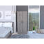 Armoire Ambery 180, deux tablettes, porte double, tringle en métal, un tiroir