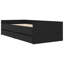  Bed Frame With Drawer Black Oak 90 X 200 Cm Solid Pine Wood