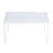 55 Inch White Rectangular Patio Table For Family Dinners And Outdoor Lounging - Lightweight Pp, Metal Legs With Non Slip Pads, Quick Setup Modern Multi Scene Use All Weather , Fade Proof Pp Tabletop,