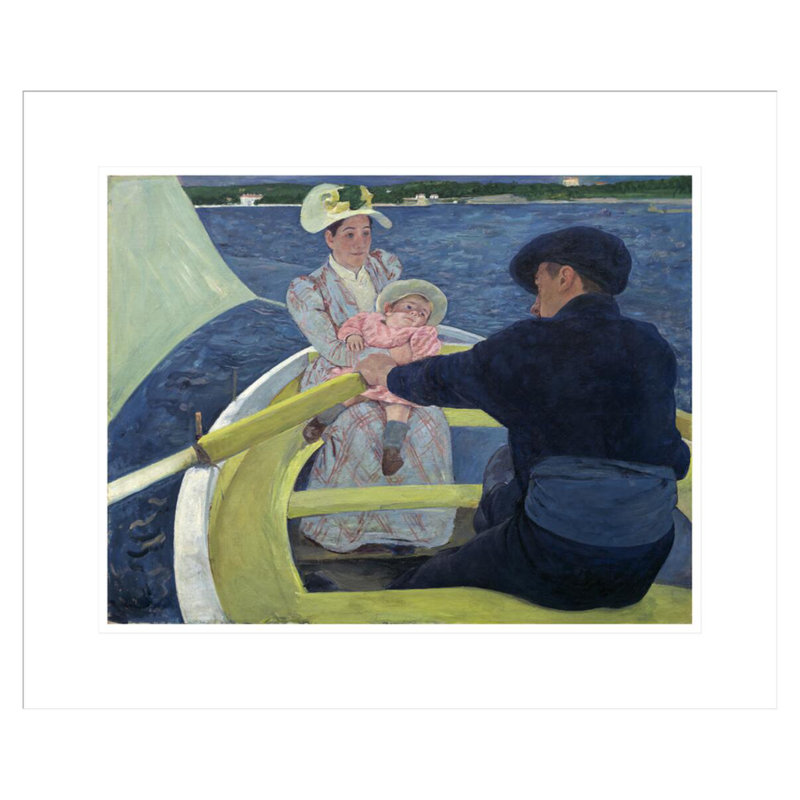 «The Boating Party» par Mary Cassatt, impression giclée sur cadre, H 17,75 po x l 21,38 po