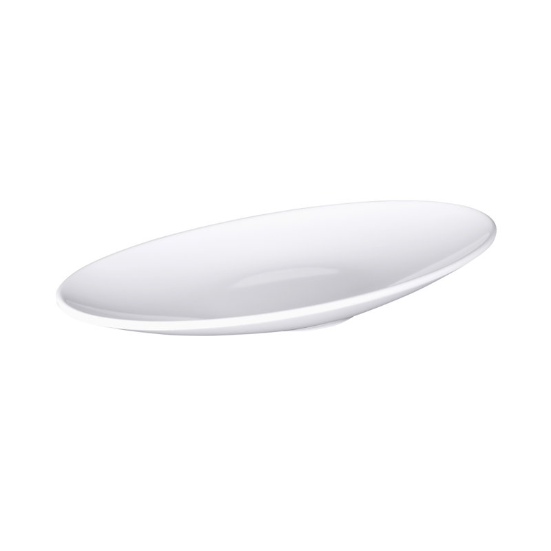 Elite Global Solutions Moderne Melamine Platter, White