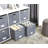 Collapsible Felt Cube Storage Bin with Label Holder and Metal Handles-94532460-94532463
