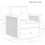 Fauteuil pivotant rembourré en rotin de 27,6 po Wynyard-1077752533-1077752542