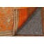 Tapis de couloir oriental orange en laine orange Oushak 4 x 10