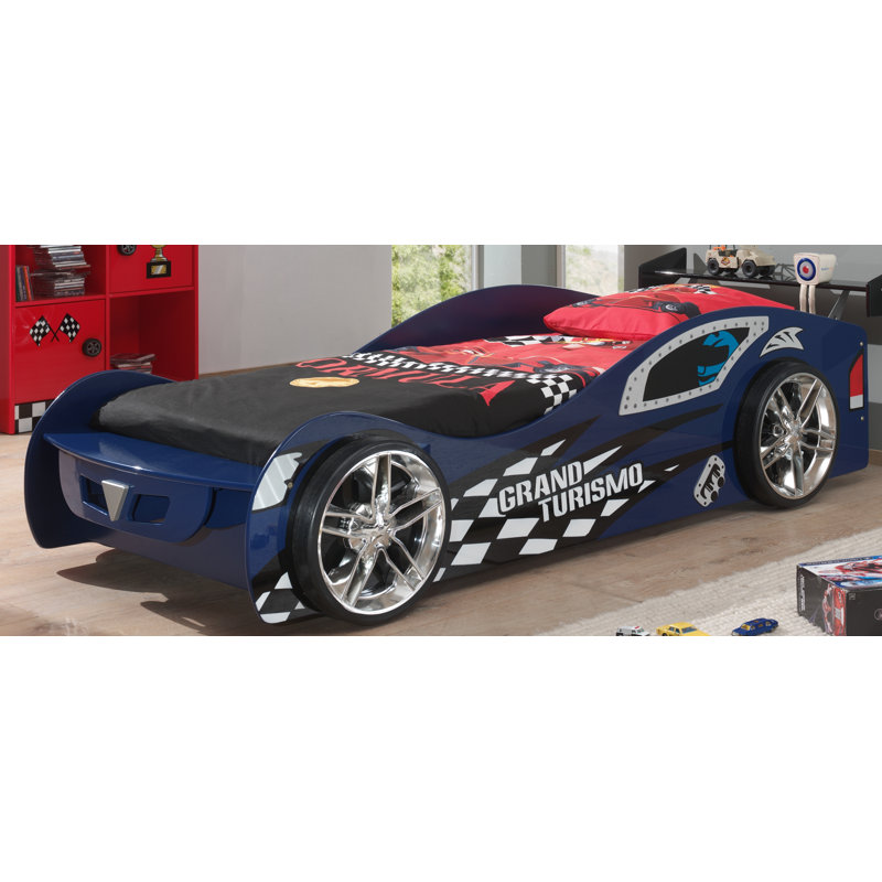 Grand Turismo European Single Car Bed, Blue