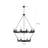 Retro style Large 2-Tier circular ceiling Ironwork chandelier