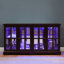 Vitrine antique captivante en cerisier avec tablettes réglables et bandes DEL programmables