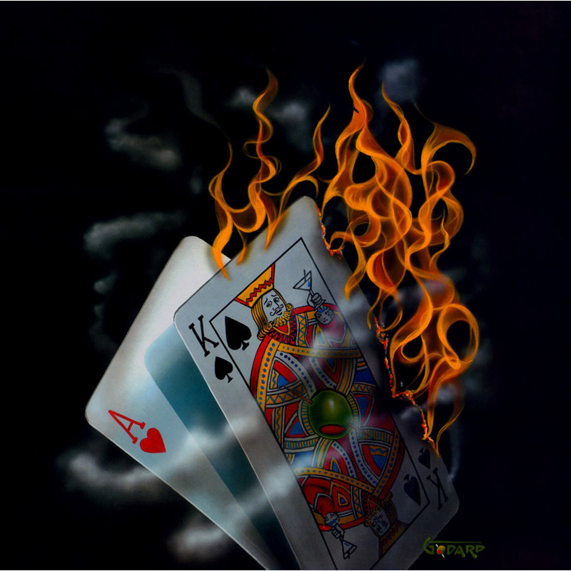 Burning Blackjack, H 15 po x l 15 po